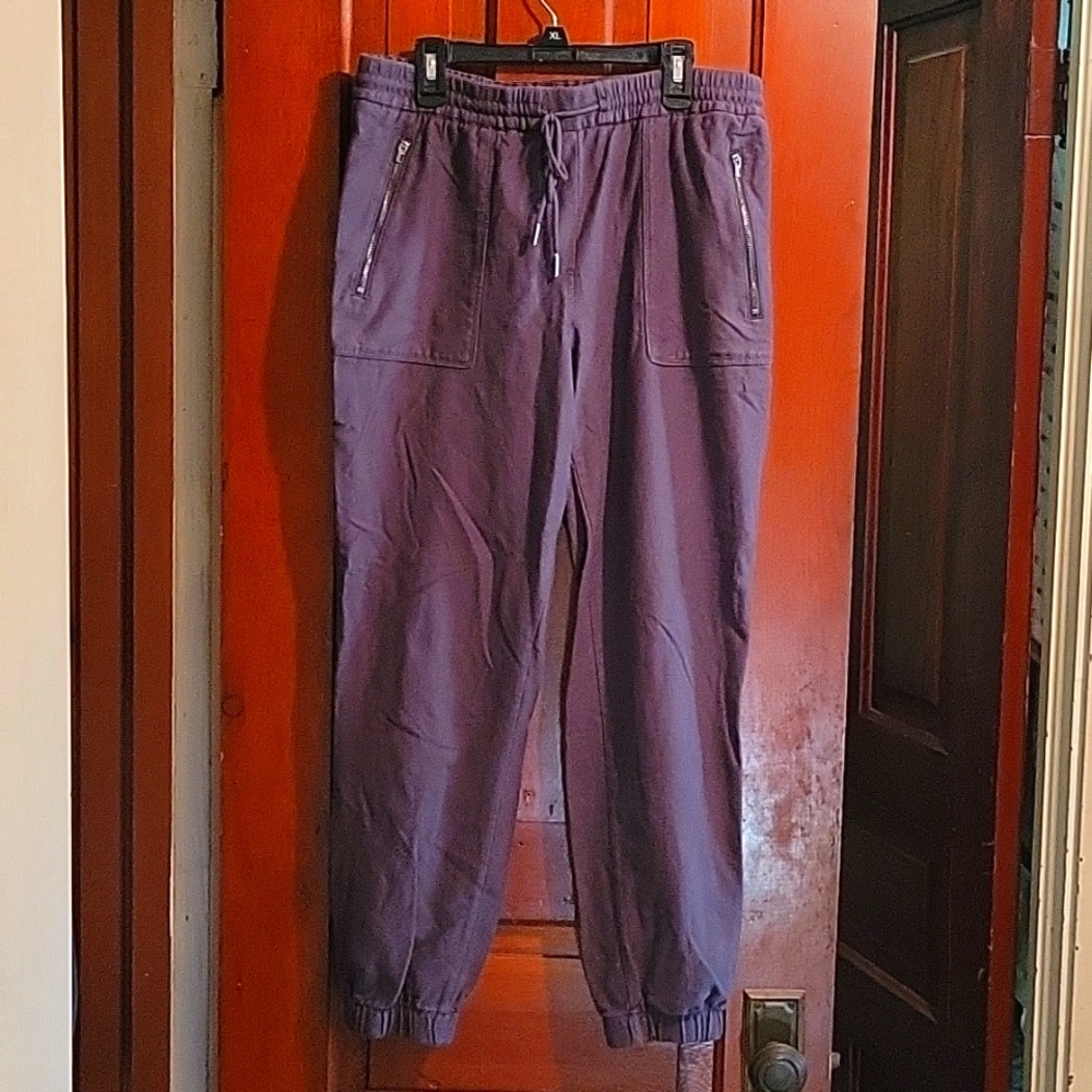 C & C California Dk. Grey Joggers with zip Pockets in front, Size Medium